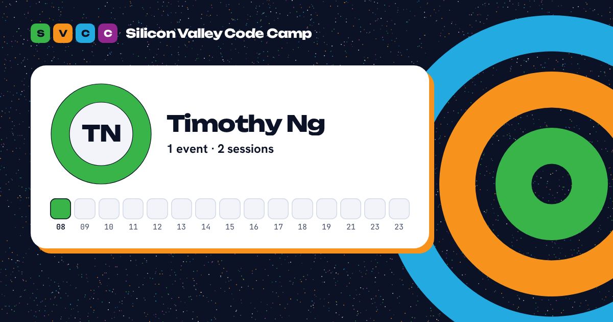 Timothy Ng · Code Camp 2008 · Silicon Valley Code Camp